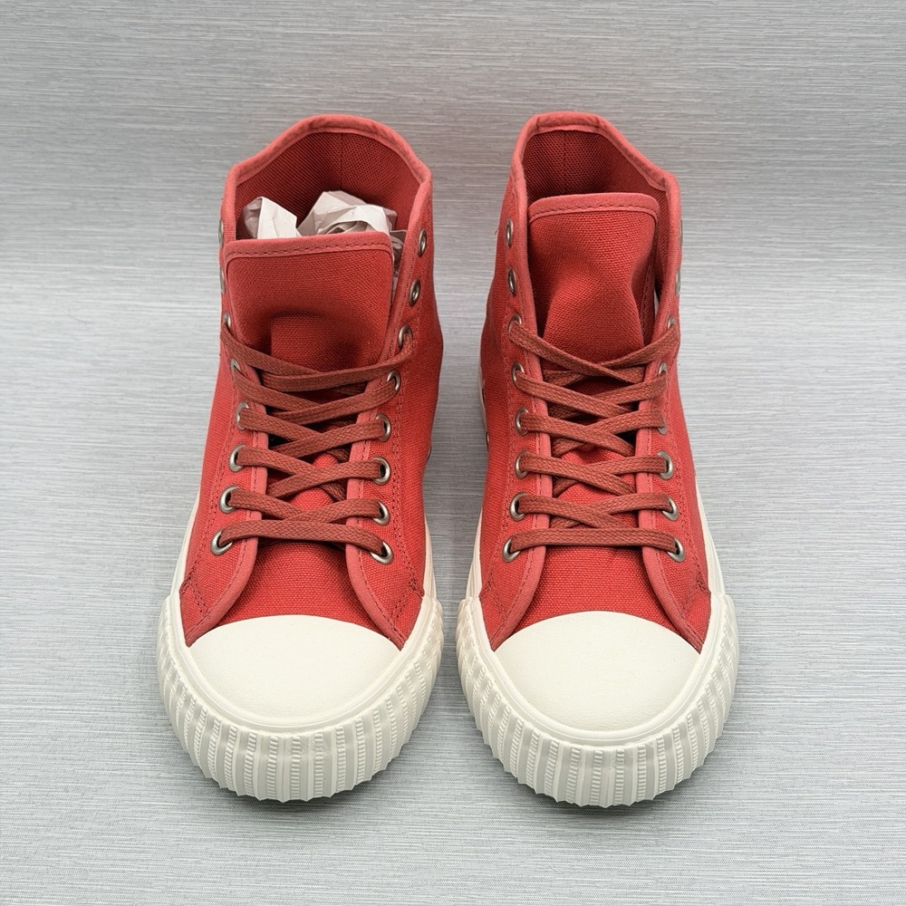 PF Flyers Women's 6.5 Red Canvas High Top Sneakers Center Hi Heritage Retro - Picture 9 of 10